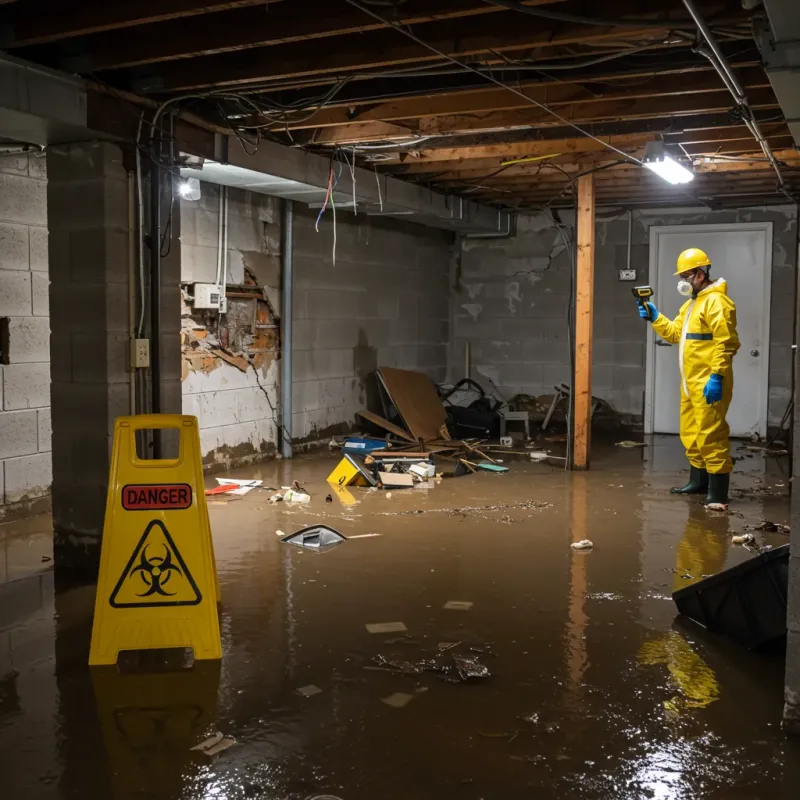 Flooded Basement Electrical Hazard in Boiling Springs, NC Property